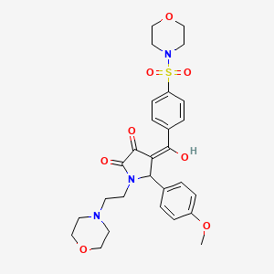 3-hydroxy-5-(4-methoxyphenyl)-1-[2-(morpholin-4-yl)ethyl]-4-{[4-(morpholin-4-ylsulfonyl)phenyl]carbonyl}-1,5-dihydro-2H-pyrrol-2-one