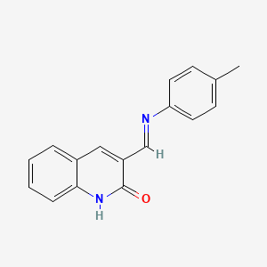 molecular formula C17H14N2O B11636318 3-[(Z)-[(4-Methylphenyl)imino]methyl]quinolin-2-OL 