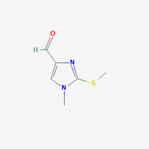 molecular formula C6H8N2OS B116368 1-甲基-2-(甲硫基)-1H-咪唑-4-甲醛 CAS No. 149806-15-5