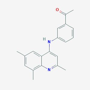 1-{3-[(2,6,8-Trimethylquinolin-4-yl)amino]phenyl}ethanone