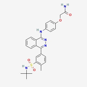 2-[4-({4-[3-(Tert-butylsulfamoyl)-4-methylphenyl]phthalazin-1-yl}amino)phenoxy]acetamide