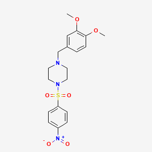 1-(3,4-Dimethoxybenzyl)-4-[(4-nitrophenyl)sulfonyl]piperazine