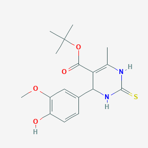 Tert-butyl 6-(4-hydroxy-3-methoxyphenyl)-4-methyl-2-sulfanyl-1,6-dihydropyrimidine-5-carboxylate