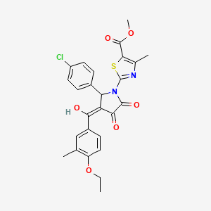 methyl 2-{2-(4-chlorophenyl)-3-[(4-ethoxy-3-methylphenyl)carbonyl]-4-hydroxy-5-oxo-2,5-dihydro-1H-pyrrol-1-yl}-4-methyl-1,3-thiazole-5-carboxylate