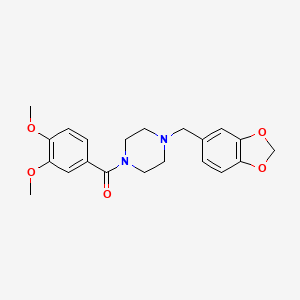 [4-(1,3-Benzodioxol-5-ylmethyl)piperazin-1-yl](3,4-dimethoxyphenyl)methanone