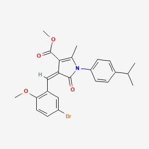 molecular formula C24H24BrNO4 B11637006 methyl (4Z)-4-(5-bromo-2-methoxybenzylidene)-2-methyl-5-oxo-1-[4-(propan-2-yl)phenyl]-4,5-dihydro-1H-pyrrole-3-carboxylate 