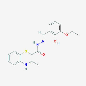 N'-[(E)-(3-ethoxy-2-hydroxyphenyl)methylidene]-3-methyl-4H-1,4-benzothiazine-2-carbohydrazide