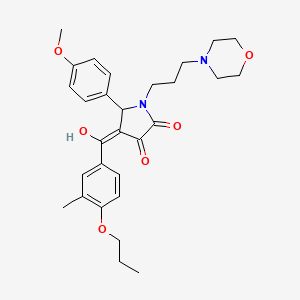 3-hydroxy-5-(4-methoxyphenyl)-4-[(3-methyl-4-propoxyphenyl)carbonyl]-1-[3-(morpholin-4-yl)propyl]-1,5-dihydro-2H-pyrrol-2-one