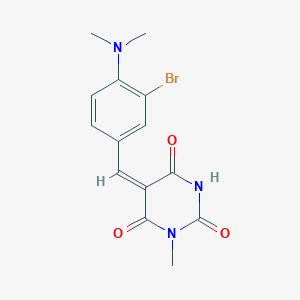 (5E)-5-[3-bromo-4-(dimethylamino)benzylidene]-1-methylpyrimidine-2,4,6(1H,3H,5H)-trione