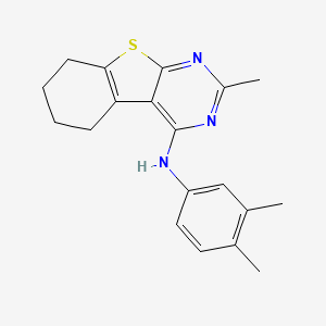 N-(3,4-dimethylphenyl)-2-methyl-5,6,7,8-tetrahydro[1]benzothieno[2,3-d]pyrimidin-4-amine