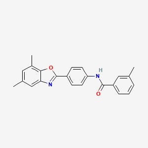 N-[4-(5,7-dimethyl-1,3-benzoxazol-2-yl)phenyl]-3-methylbenzamide