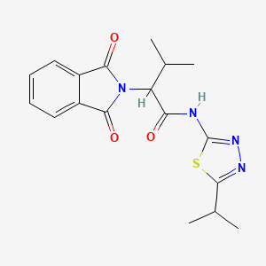 2-(1,3-dioxo-1,3-dihydro-2H-isoindol-2-yl)-3-methyl-N-[(2E)-5-(propan-2-yl)-1,3,4-thiadiazol-2(3H)-ylidene]butanamide