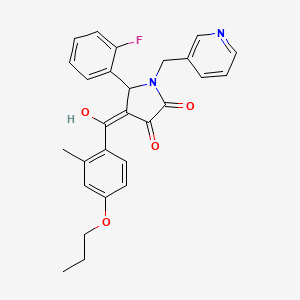 5-(2-fluorophenyl)-3-hydroxy-4-[(2-methyl-4-propoxyphenyl)carbonyl]-1-(pyridin-3-ylmethyl)-1,5-dihydro-2H-pyrrol-2-one