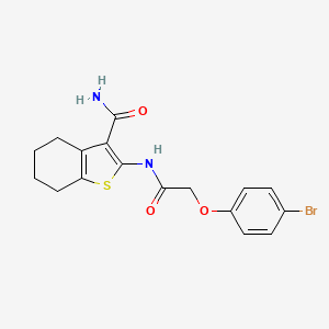 2-[2-(4-Bromophenoxy)acetamido]-4,5,6,7-tetrahydro-1-benzothiophene-3-carboxamide