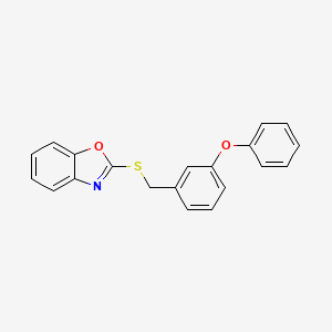 2-{[(3-Phenoxyphenyl)methyl]sulfanyl}-1,3-benzoxazole