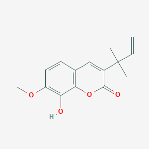 molecular formula C15H16O4 B1163744 3-(1,1-Dimethylallyl)-8-hydroxy-7-methoxycoumarin CAS No. 61899-42-1