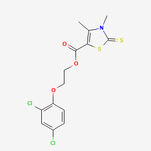 2-(2,4-Dichlorophenoxy)ethyl 3,4-dimethyl-2-thioxo-2,3-dihydro-1,3-thiazole-5-carboxylate