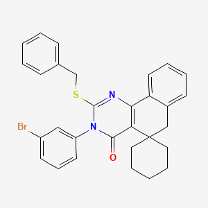 2-(Benzylsulfanyl)-3-(3-bromophenyl)-4,6-dihydro-3H-spiro[benzo[H]quinazoline-5,1'-cyclohexan]-4-one