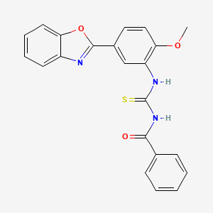 N-{[5-(1,3-benzoxazol-2-yl)-2-methoxyphenyl]carbamothioyl}benzamide