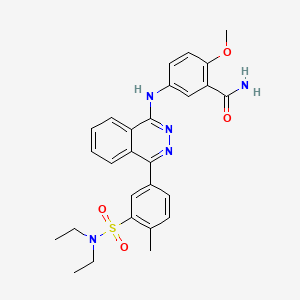 5-({4-[3-(Diethylsulfamoyl)-4-methylphenyl]phthalazin-1-yl}amino)-2-methoxybenzamide