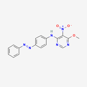 molecular formula C17H14N6O3 B11637597 6-methoxy-5-nitro-N-{4-[(E)-phenyldiazenyl]phenyl}pyrimidin-4-amine CAS No. 372978-09-1