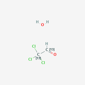 molecular formula ¹³C₂H₃Cl₃O₂ B1163800 Trichloroacetaldehyde-13C2 Hydrate 