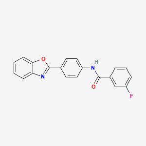 N-[4-(1,3-benzoxazol-2-yl)phenyl]-3-fluorobenzamide