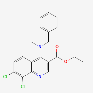 Ethyl 4-[benzyl(methyl)amino]-7,8-dichloroquinoline-3-carboxylate