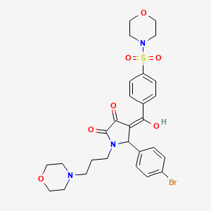 5-(4-bromophenyl)-3-hydroxy-1-[3-(morpholin-4-yl)propyl]-4-{[4-(morpholin-4-ylsulfonyl)phenyl]carbonyl}-1,5-dihydro-2H-pyrrol-2-one