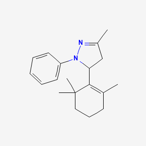 3-methyl-1-phenyl-5-(2,6,6-trimethylcyclohex-1-en-1-yl)-4,5-dihydro-1H-pyrazole