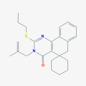 3-(2-methylprop-2-en-1-yl)-2-(propylsulfanyl)-3H-spiro[benzo[h]quinazoline-5,1'-cyclohexan]-4(6H)-one