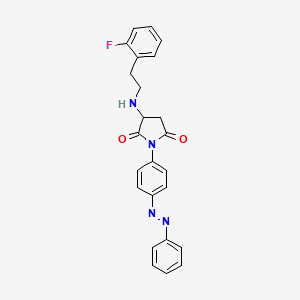 2,5-Pyrrolidinedione, 3-[[2-(2-fluorophenyl)ethyl]amino]-1-[4-(2-phenyldiazenyl)phenyl]-