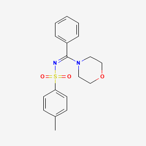 4-methyl-N-[(Z)-morpholin-4-yl(phenyl)methylidene]benzenesulfonamide