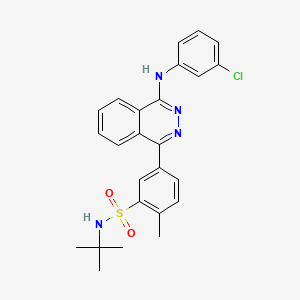 N-tert-butyl-5-{4-[(3-chlorophenyl)amino]phthalazin-1-yl}-2-methylbenzenesulfonamide