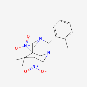 6,6-Dimethyl-2-(2-methylphenyl)-5,7-dinitro-1,3-diazatricyclo[3.3.1.1~3,7~]decane