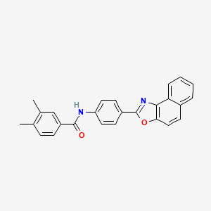 3,4-Dimethyl-N-(4-{naphtho[1,2-D][1,3]oxazol-2-YL}phenyl)benzamide