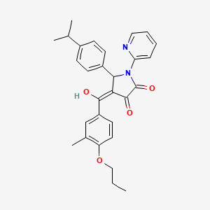 3-hydroxy-4-[(3-methyl-4-propoxyphenyl)carbonyl]-5-[4-(propan-2-yl)phenyl]-1-(pyridin-2-yl)-1,5-dihydro-2H-pyrrol-2-one