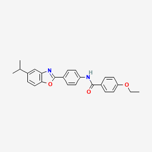 4-ethoxy-N-{4-[5-(propan-2-yl)-1,3-benzoxazol-2-yl]phenyl}benzamide