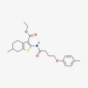 Ethyl 6-methyl-2-{[4-(4-methylphenoxy)butanoyl]amino}-4,5,6,7-tetrahydro-1-benzothiophene-3-carboxylate