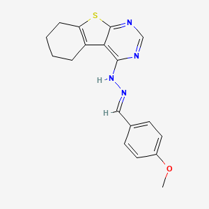 4-Methoxybenzaldehyde 5,6,7,8-tetrahydro[1]benzothieno[2,3-D]pyrimidin-4-ylhydrazone