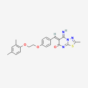 (6Z)-6-{4-[2-(2,4-dimethylphenoxy)ethoxy]benzylidene}-5-imino-2-methyl-5,6-dihydro-7H-[1,3,4]thiadiazolo[3,2-a]pyrimidin-7-one