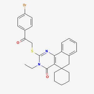 2-{[2-(4-bromophenyl)-2-oxoethyl]sulfanyl}-3-ethyl-3H-spiro[benzo[h]quinazoline-5,1'-cyclohexan]-4(6H)-one