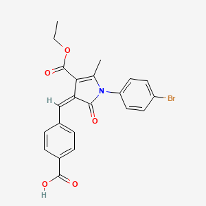 4-{(Z)-[1-(4-bromophenyl)-4-(ethoxycarbonyl)-5-methyl-2-oxo-1,2-dihydro-3H-pyrrol-3-ylidene]methyl}benzoic acid