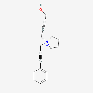 molecular formula C17H20NO+ B11638285 1-(4-Hydroxybut-2-yn-1-yl)-1-(3-phenylprop-2-yn-1-yl)pyrrolidinium 