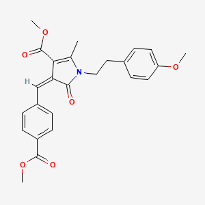 methyl (4Z)-4-[4-(methoxycarbonyl)benzylidene]-1-[2-(4-methoxyphenyl)ethyl]-2-methyl-5-oxo-4,5-dihydro-1H-pyrrole-3-carboxylate