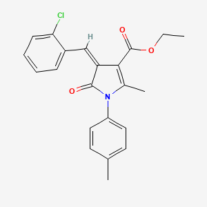 ethyl (4Z)-4-(2-chlorobenzylidene)-2-methyl-1-(4-methylphenyl)-5-oxo-4,5-dihydro-1H-pyrrole-3-carboxylate