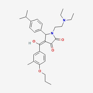 1-[2-(diethylamino)ethyl]-3-hydroxy-4-[(3-methyl-4-propoxyphenyl)carbonyl]-5-[4-(propan-2-yl)phenyl]-1,5-dihydro-2H-pyrrol-2-one