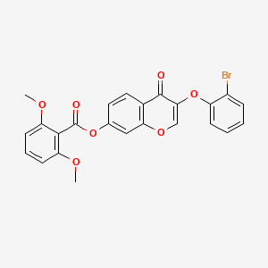 3-(2-bromophenoxy)-4-oxo-4H-chromen-7-yl 2,6-dimethoxybenzoate