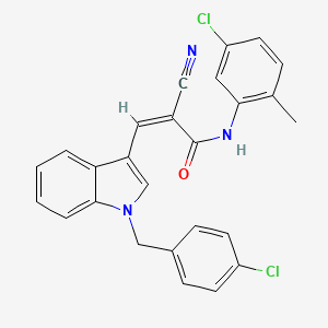 (2Z)-3-[1-(4-chlorobenzyl)-1H-indol-3-yl]-N-(5-chloro-2-methylphenyl)-2-cyanoprop-2-enamide