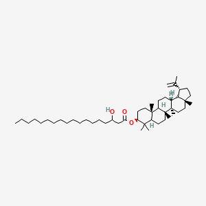 molecular formula C48H84O3 B1163846 [(1R,3aR,5aR,5bR,7aR,9S,11aR,11bR,13aR,13bR)-3a,5a,5b,8,8,11a-hexamethyl-1-prop-1-en-2-yl-1,2,3,4,5,6,7,7a,9,10,11,11b,12,13,13a,13b-hexadecahydrocyclopenta[a]chrysen-9-yl] 3-hydroxyoctadecanoate CAS No. 108885-61-6